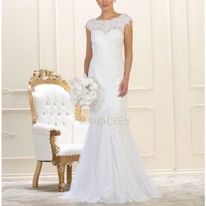 Wedding evening gown. Formal bridal dress